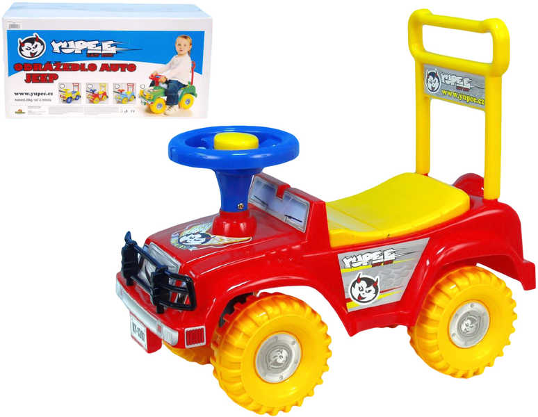 Teddies Yupee auto Jeep červené