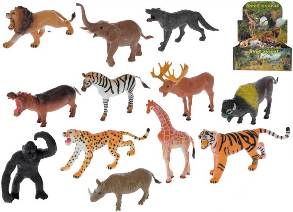 Cudzokrajné zvieratká safari 10cm Afrika plast 12 druhov