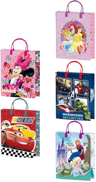 Taška dětská dárková 19x25cm Disney motivy 5 druhů plast