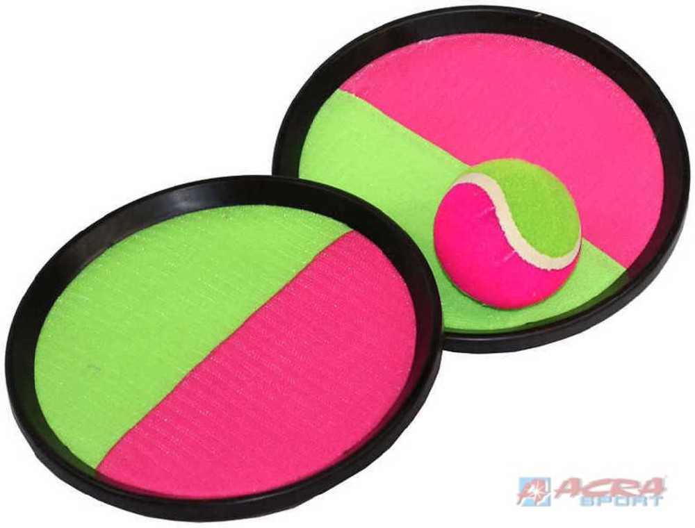 ACRA Hra Catch ball set s 2 taniere s loptičkou na suchý zips 20cm