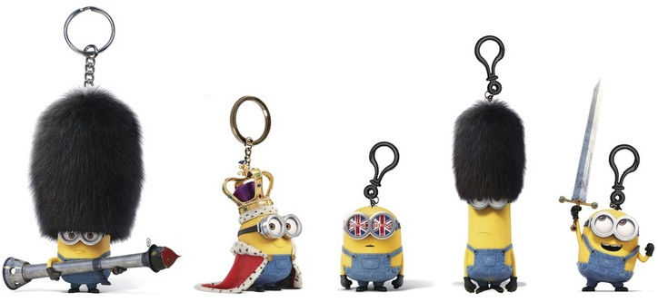 ADC Figurka Mimoňové (Minions) s prívesok 3D na kľúče Britská kolekcia 5 druhov