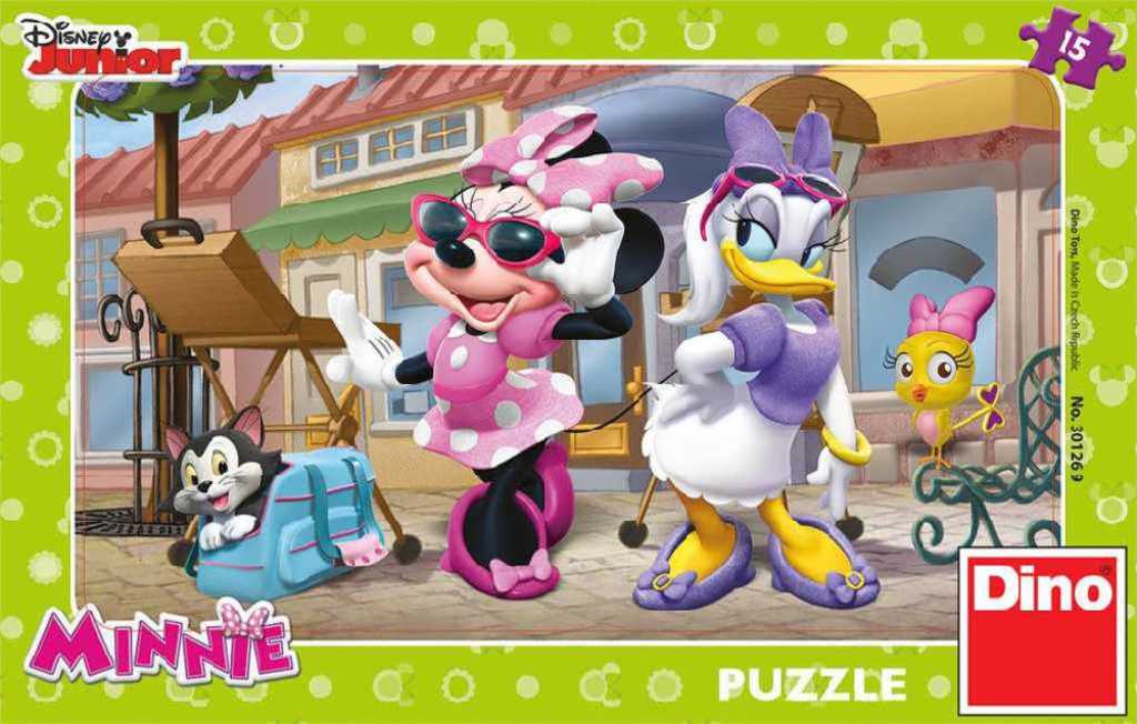 Dino Doskové puzzle - Minnie a Daisy 15 dielikov