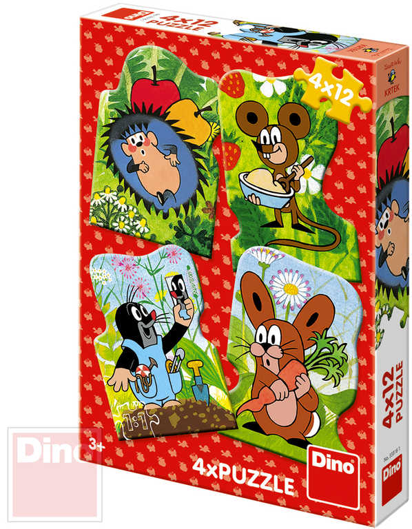 Dino baby puzzle Krtko 4x12 dielikov