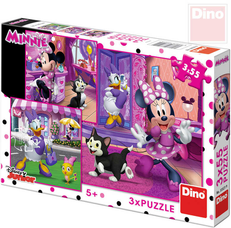 Dino puzzle Den s Minnie 3x55d