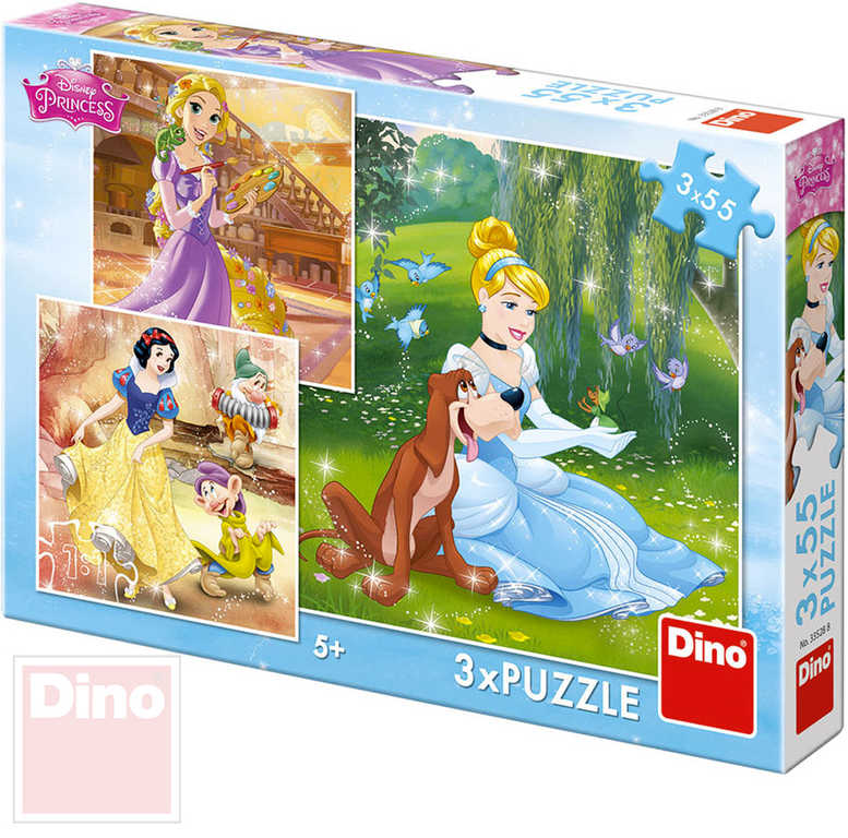  DINO Puzzle Disney princezny 3x55 dielikov