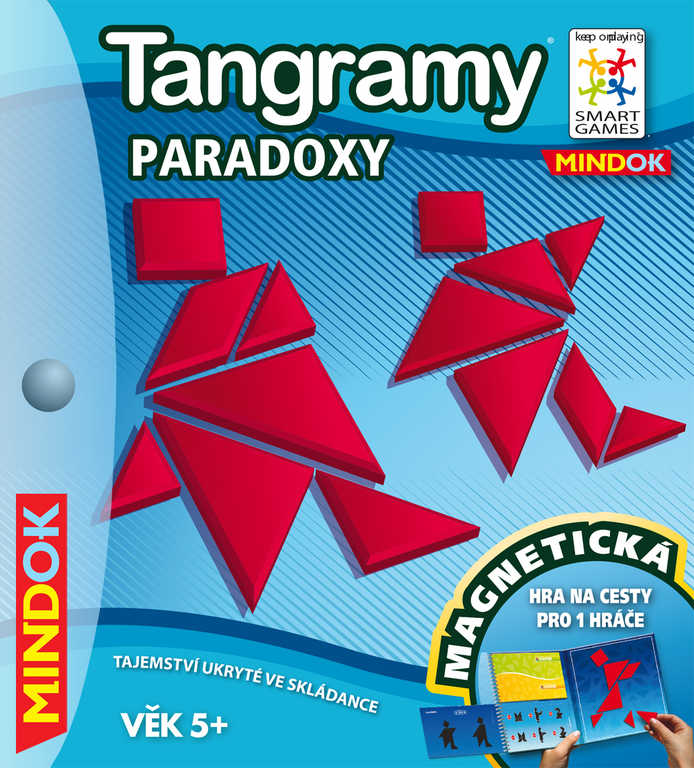 MINDOK Hra SMART Tangramy: Paradox cestovní skládačka hlavolamy magnetiské