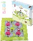 LUDI Baby hrací deka pratelná XXL sovičky a stromy 140x140cm pro miminko