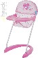 HAUCK Židlička jídlení textilní pro panenku miminko do 43cm se srdíčky