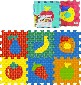 Měkké bloky Ovoce a zelenina 8ks pěnový koberec baby vkládací puzzle