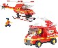 SLUBAN Stavebnice HASII hasisk auto a vrtulnk 211 dlk + 3 figurky plast