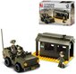 SLUBAN Stavebnice ARMY Auto vojenská stráž set 171 dílků + figurka 3ks plast