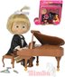 SIMBA Máša a medvěd panenka klavíristka 12cm set s pianem a trianglem na baterie
