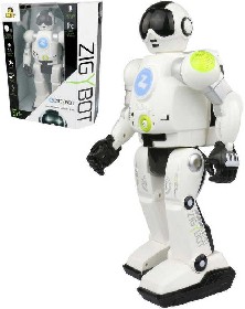 Robot Zigy interaktivn 33cm s funkc asu 17 pkaz USB zpv vyprv tan REC