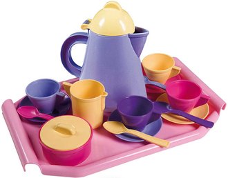 ANDRONI Souprava čajová s konvičkou a tácem dětské barevné nádobí 17ks
