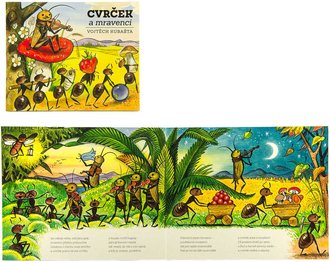 Dětská knížka Cvrček a mravenci leporelo veršované s básničkami