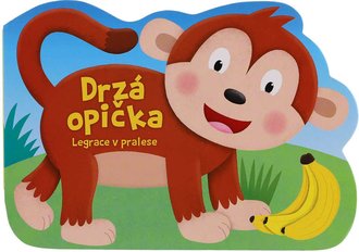 Dětská knížka leporelo Drzá opička Legrace v pralese 20x14cm