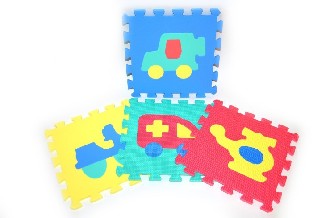 Měkké bloky/puzzle na zem 30 x 30 dopravní prostředky