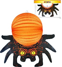 Lampión krčený papírový 3D Halloween pavouk 25cm na svíčku
