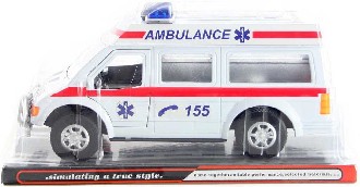 Auto sanitka plastov 15cm bl ambulance na setrvank