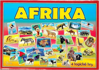 HYDRODATA HRA Afrika sada 4 logické naučné hry v krabici 4v1 *SPOLEČENSKÉ HRY*