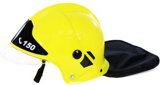 Helma hasičská žlutá dětská přilba na hlavu s ochranným krytem malý hasič