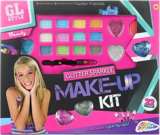 Make-up dětský třpytivý set šminky pro děti 22ks v krabici