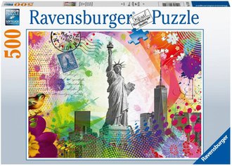 RAVENSBURGER Puzzle Pohlednice z New Yorku 500 dlk 49x36cm skldaka