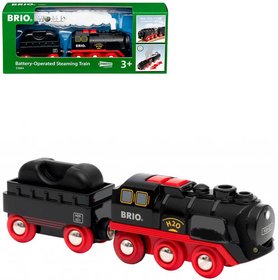 BRIO Parn lokomotiva s vagonem nkladn vlak kou na baterie kov Svtlo