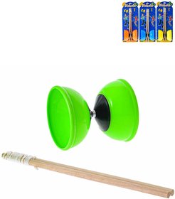 Hra žonglovací Diabolo 12x13cm dřevěné tyčky 4 barvy