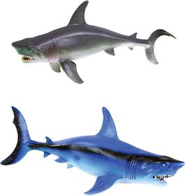 Žralok plastový velký 34cm se zvukem pískací 2 barvy