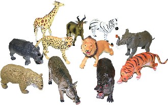 Zvata divok Safari 23-31cm plastov figurky zvtka 9 druh