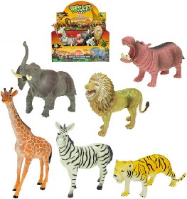 Zvtka safari 15-20cm plastov figurka 6 druh