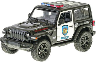 Auto policie Jeep Wrangler 13cm kov zpětný chod černý