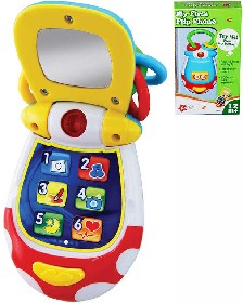 Baby telefon vyklpc mobil barevn na baterie pro miminko Svtlo Zvuk