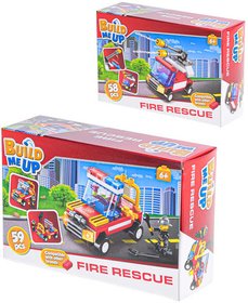 Stavebnice BuildMeUP Fire Rescue 58-59 dílků 2 druhy plast