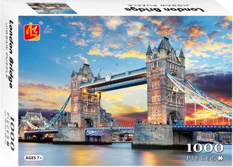 PUZZLE London Tower Bridge 70x50cm foto skládačka 1000 dílků v krabici