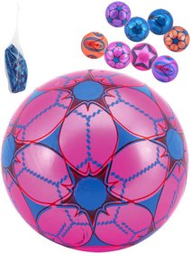 Míč barevný 23cm potištěný balon různé druhy vyfouknutý v síťce