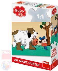 DINO Baby puzzle Maxipes Fík 66x47cm skládačka 24 dílků XL pro miminko
