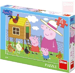 DINO Puzzle 24 dlk Peppa Pig Slepiky 26x18cm skldaka v krabici