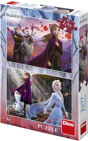 DINO Puzzle Frozen II (Ledov Krlovstv) 2x77 dlk 26x18cm skldaka 2v1