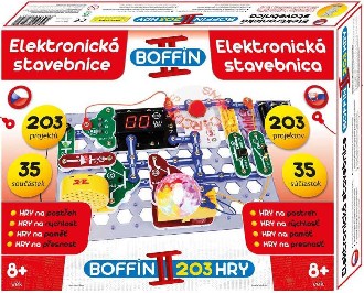 Boffin II. HRY 203 projektů 35 součástek na baterie elektronická STAVEBNICE