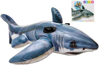INTEX  Žralok nafukovací 173x13cm dětské vozítko do vody s úchyty 57525