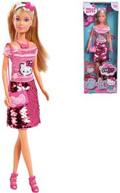 SIMBA Panenka Steffi 29cm Hello Kitty set s doplky flitrov sukn
