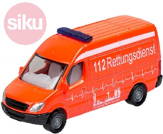 SIKU Auto Ambulance sanitka oranov kovov model 0805