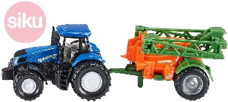 SIKU Model traktor s pvsem na rozpraovn hnojiva 1:87 kov