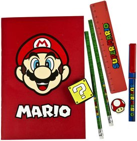 koln poteby Super Mario 7ks set s blokem A5 v plastovm pouzde