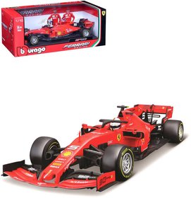 BBURAGO Auto Ferrari Racing F1 2019 SF90 Sebastian Vettel model kovový