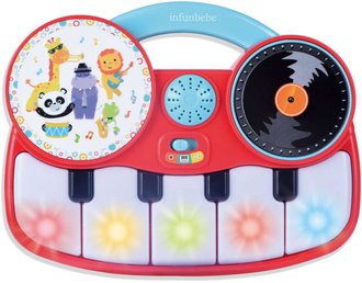 Baby pianko interaktivní s efekty 5 kláves na baterie Světlo Zvuk pro miminko