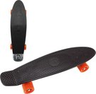 Skateboard dětský pennyboard černý 60cm kovové osy oranžová kola