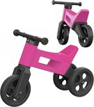 Dětské odrážedlo Funny Wheels 2v1 odstrkovadlo tříkolka / 2 kola RŮŽOVÉ plast